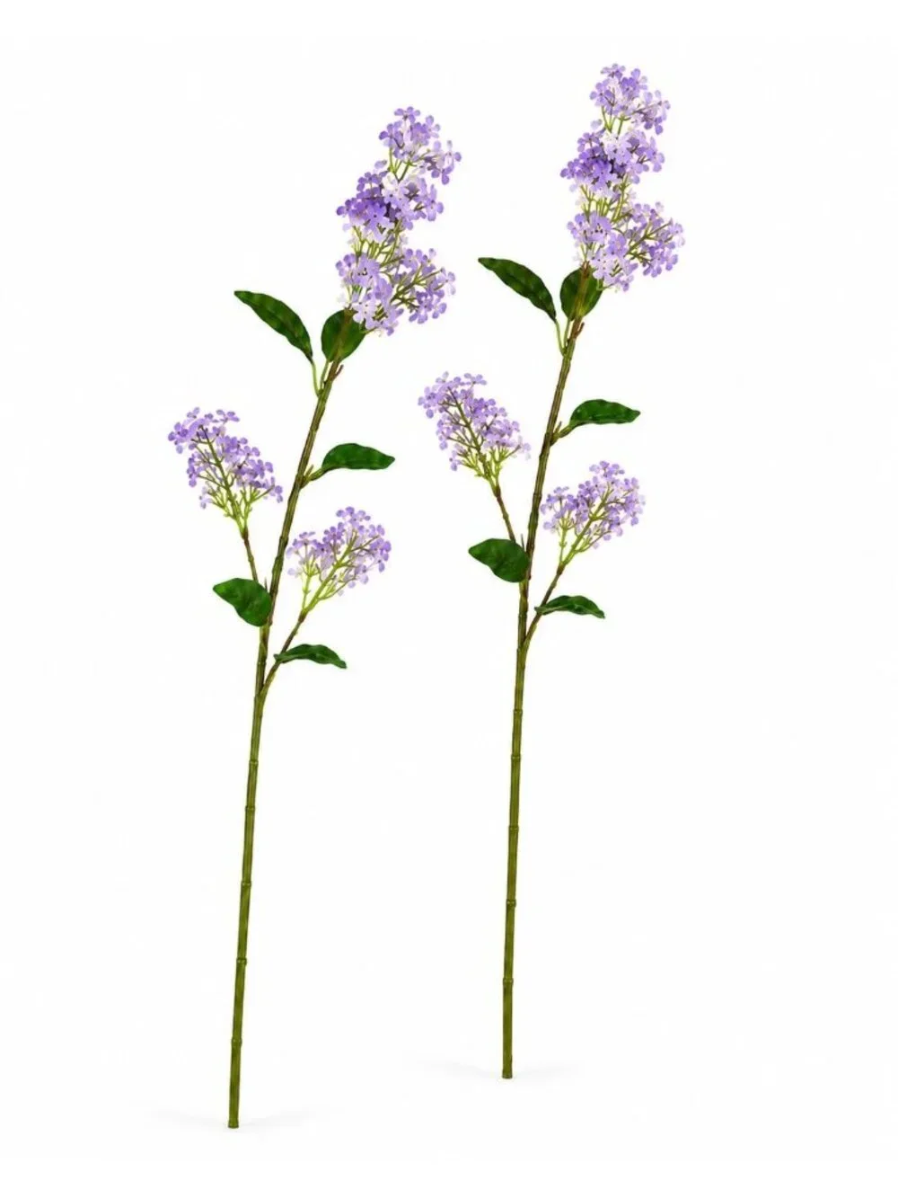 Artificial Lilac Stems Set of 2, 30 Inch Lavender Filler Flowers, Cottage Farmho